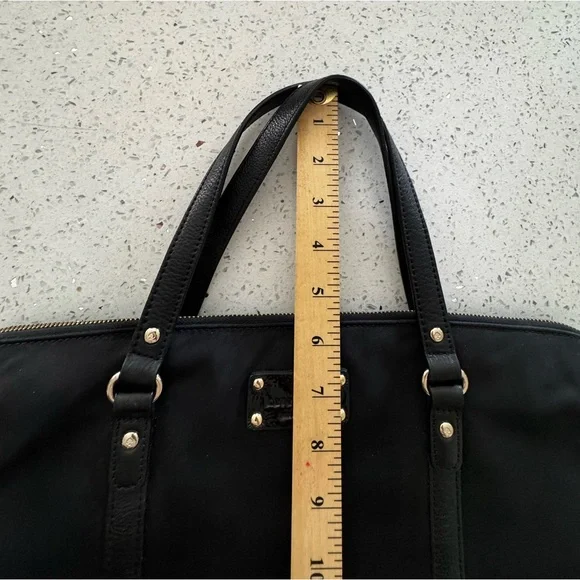 Women's‎ Minimalist Laptop Computer Bag in Black w Adjustable Strap
